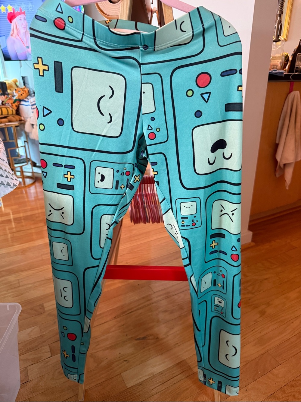 WELOVEFINE Adventure Time Beemo Pattern Leggings size XL BNWOT